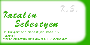 katalin sebestyen business card